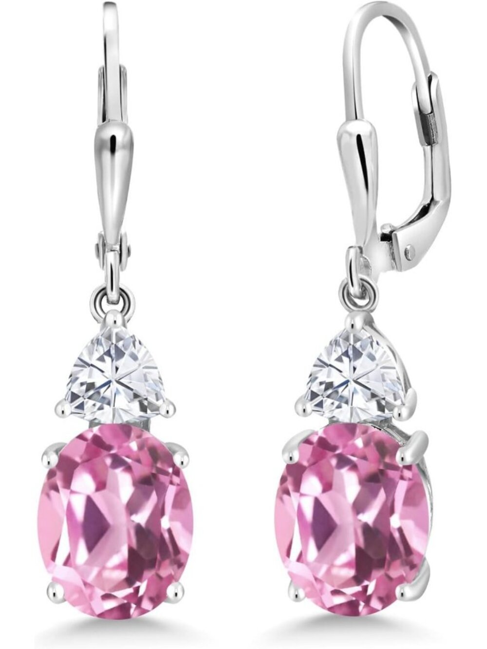 Stunning Gemstone & Moissanite Drop Earrings - Elegant Jewelry for Any Occasion